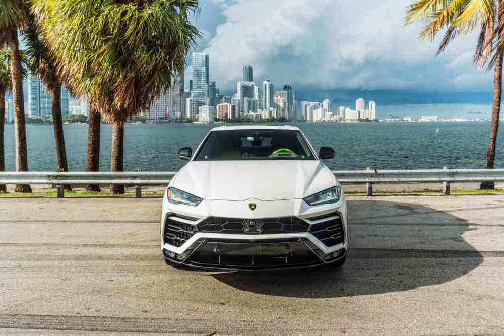 Rent A Lamborghini Urus White - BluStreet Miami Exotic Car Rentals