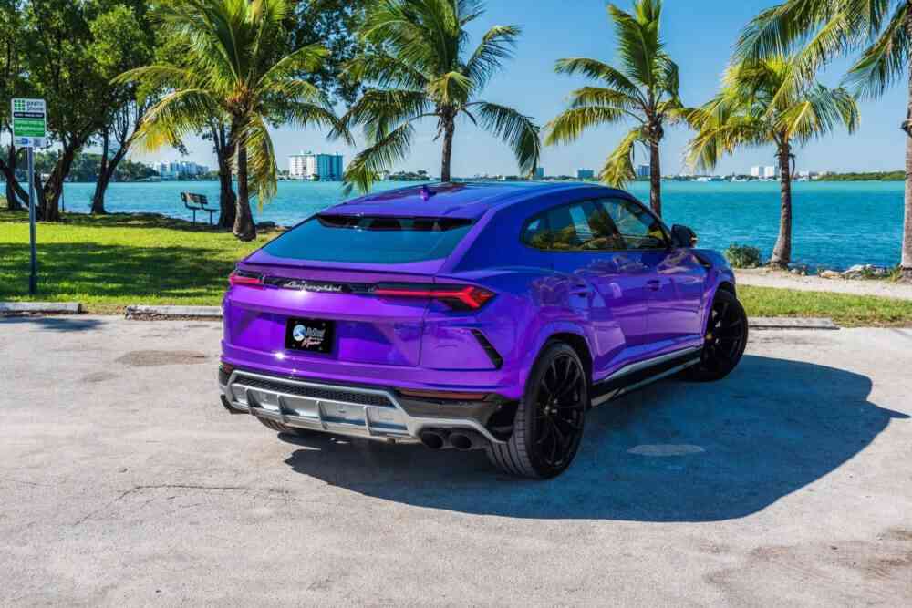 Rent A Lamborghini Urus Purple - BluStreet Miami Exotic Car Rentals